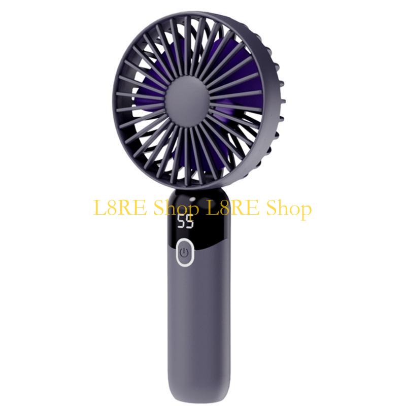 L8RE Portable Fan Powerful Handheld Fan 6 Speed Small Desk Fan Digital Display