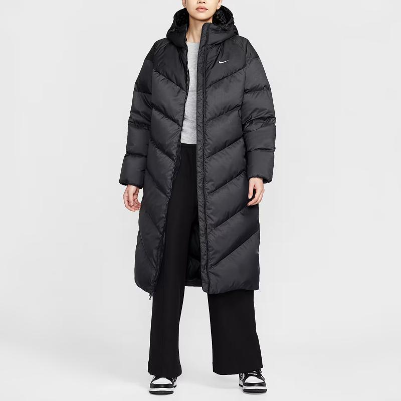 Nike Sportswear Windpuffer Storm-FIT Loose Fit Long Hooded Down Jacket Women Outerwear HV5237-010