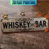 Vintage Metal Tin Sign Whiskey Bar Wall Decor