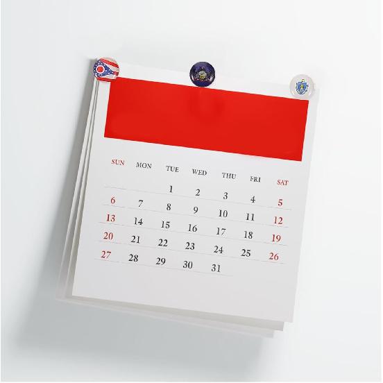 USA 50 Bundesstaaten Flagge Reißzwecken, Dekorative Pinnnadeln für Pinnwand Reisekarten-Pins Büro und Klassenzimmer (51 Teile + Pinnwand)