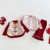 2025 Children's Chinese New Year Retro Jacquard Padded Vest – Winter Outfit for Girls