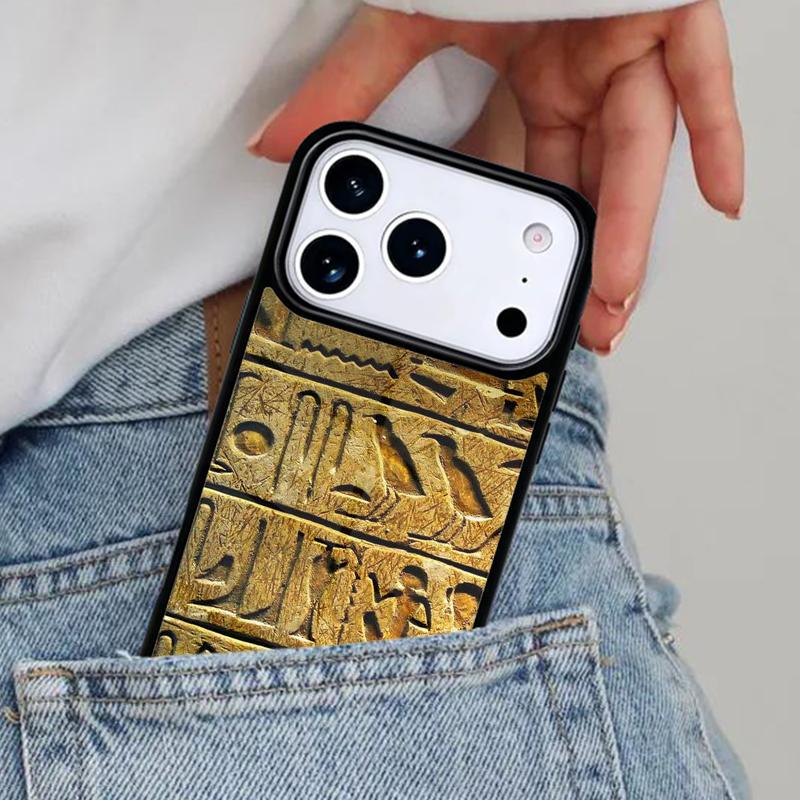 Egypt Cuneiform Akkadian Phone Case for iPhone 16e 15 14 13 12 17 Pro Max Plus Air 17pro Cover Coque