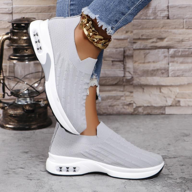 Trendy Socks Women's Shoes 2024 Autumn New Collection Solid Color Shock Absorbent Anti Slip Sports and Leisure Shoes Sneakers