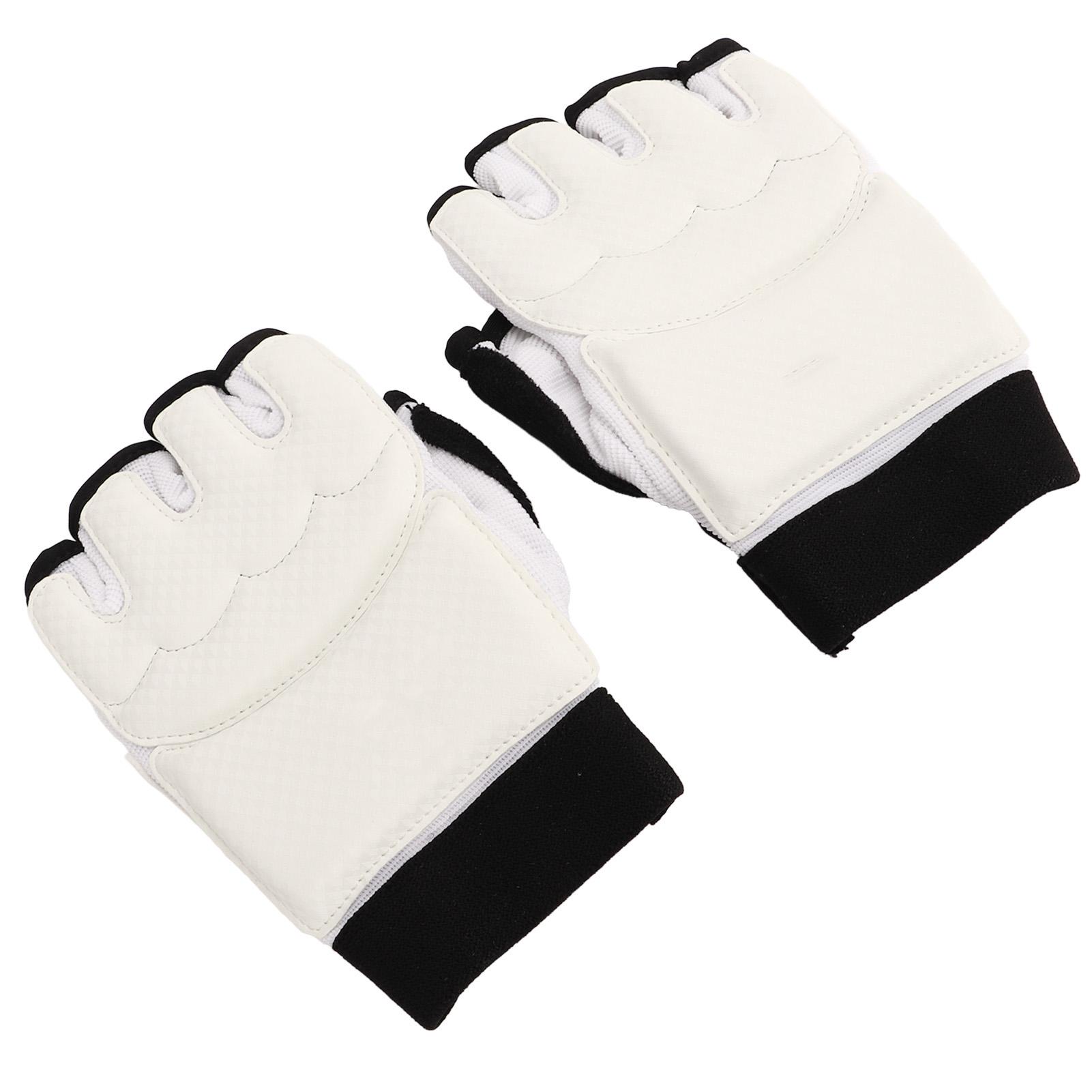 

1 Pair Taekwondo Gloves Breathable Elastic Half Finger Kickboxing Boxing Training Gloves for