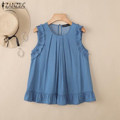 Lässiges, ärmelloses Tanktop für Damen mit Rundhalsausschnitt