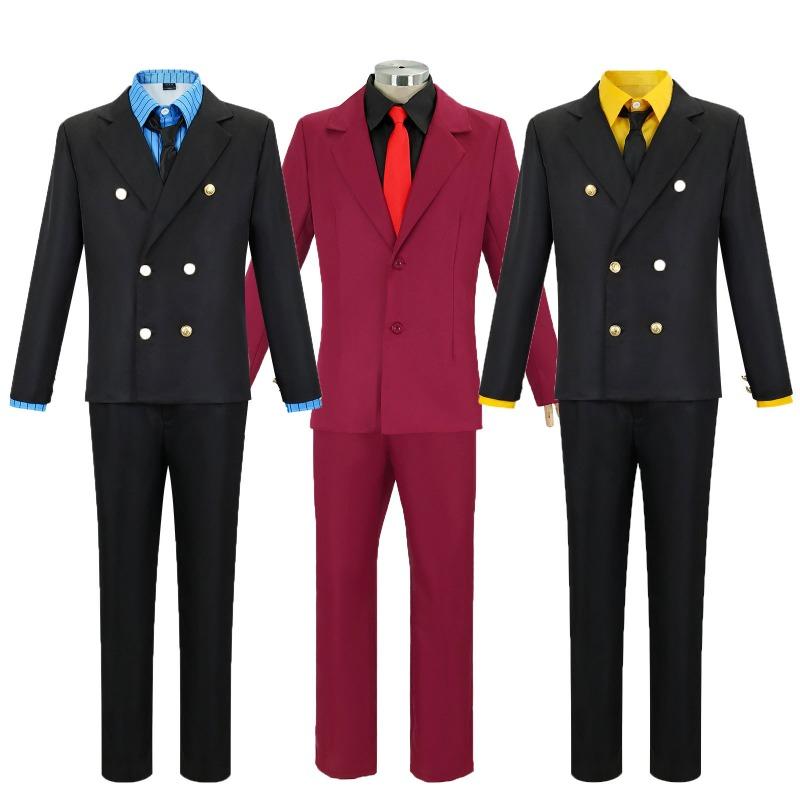 ONE PIECE Clothing Sanji Shanghis Yellow and Blue Suit Men's Clothing Cos Suit Two-dimensional Cos Clothing