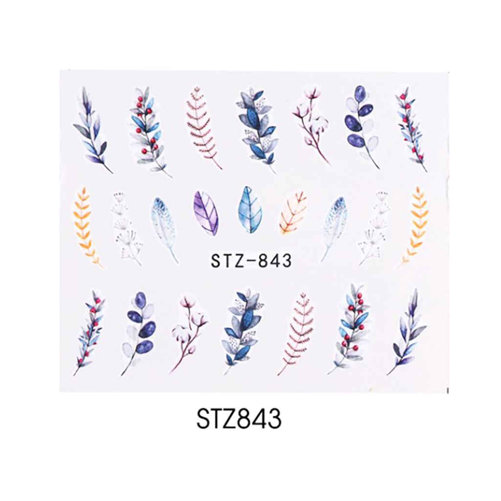 Water Transfer Sticker Decals Flower Leaf Summer DIY Manicure Decor