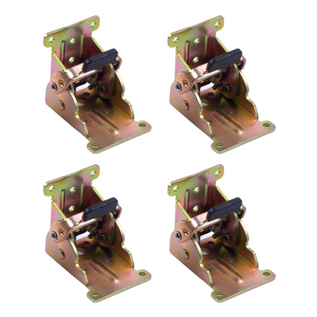 4 Stück 90 Grad Klapptisch Stuhlbein Halterungen Scharnier Selbstverriegelnde Klapphalterung Verlängerungsstützscharniere Einfach zu bedienen