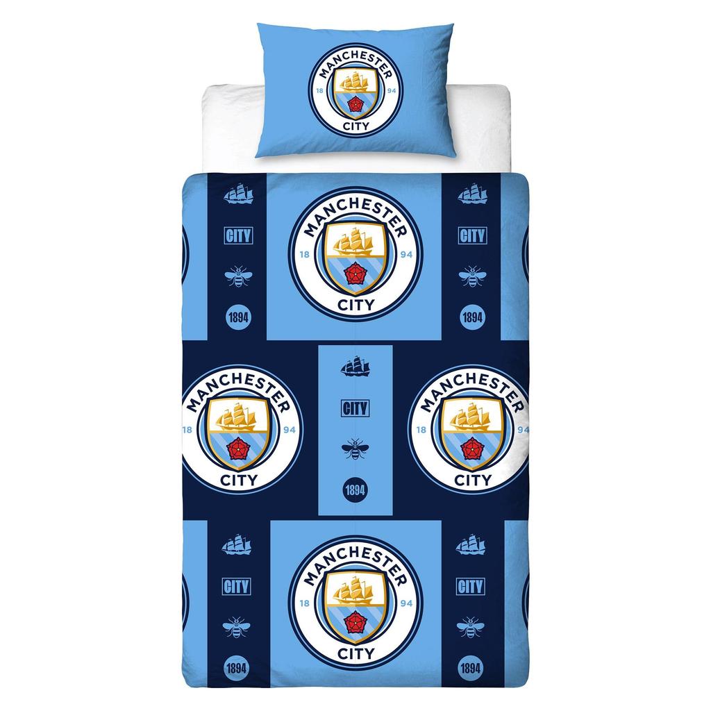 Manchester City FC Reversible Crest Duvet Set