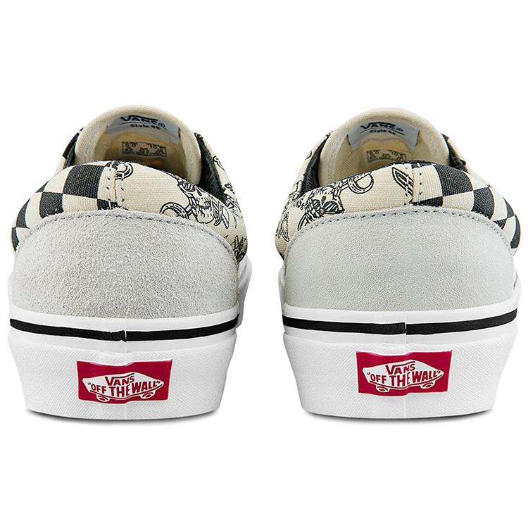 Vans Style 95 Canvas Fashion Abrasion Resistant Lightweight Breathable Low top Skateboard Shoes Unisex Black White (Unisex) Skate Shoes