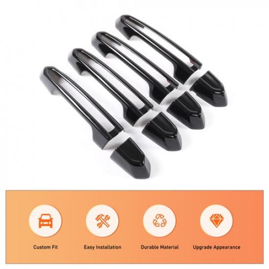 Glänzende schwarze ABS-Außentürgriffabdeckung für Cadillac ATS XTS CT6 XT4 XT5 XT6