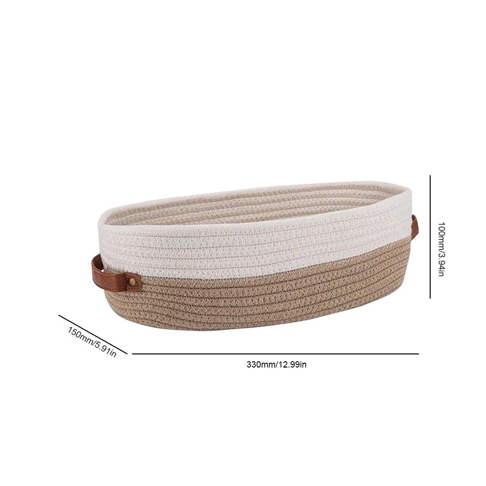 Cotton Rope Woven Basket Toilet Paper Basket Bohemian Storage Baskets for Countertop Organizing