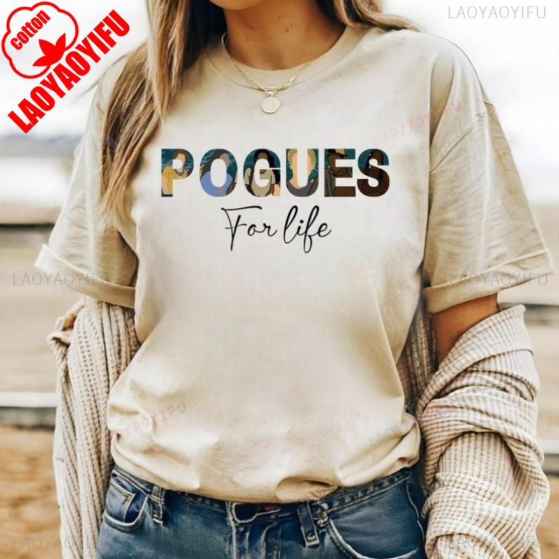Outer Banks Pogues for Life High Quality Cotton Crewneck Casual Style Regular Short Sleeve Unisex Fashion Printed Tshirt Tops