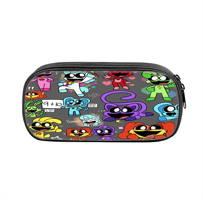 Smiling Critters Cartoon Pencil Case Nylon Kids School Supplies Storage For Children
