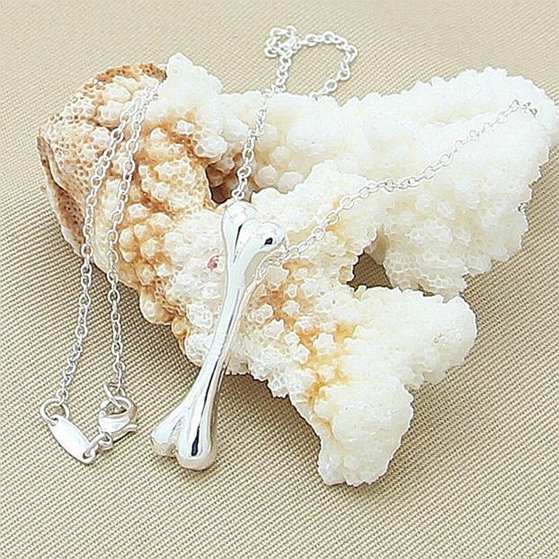 Price 925 Sterling Silver Animal Dog Bone Pendant Necklace Women Necklace Fine Jewelry For Men