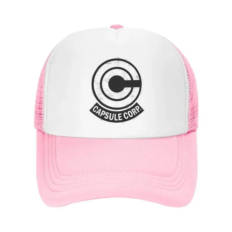 Capsule Corp Netz-Baseballkappe Unisex Hip-Hop Snapback Kappen Sommer Atmungsaktiv Sonnenschutzmütze Anime DBZ Trucker Verstellbare Hüte