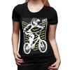 Bmx Apparel Retro Bmx Bike Old School Patch TShirt for Women Round Neck Streetwear T Shirts Womens Short Sleeve Clothes Tops