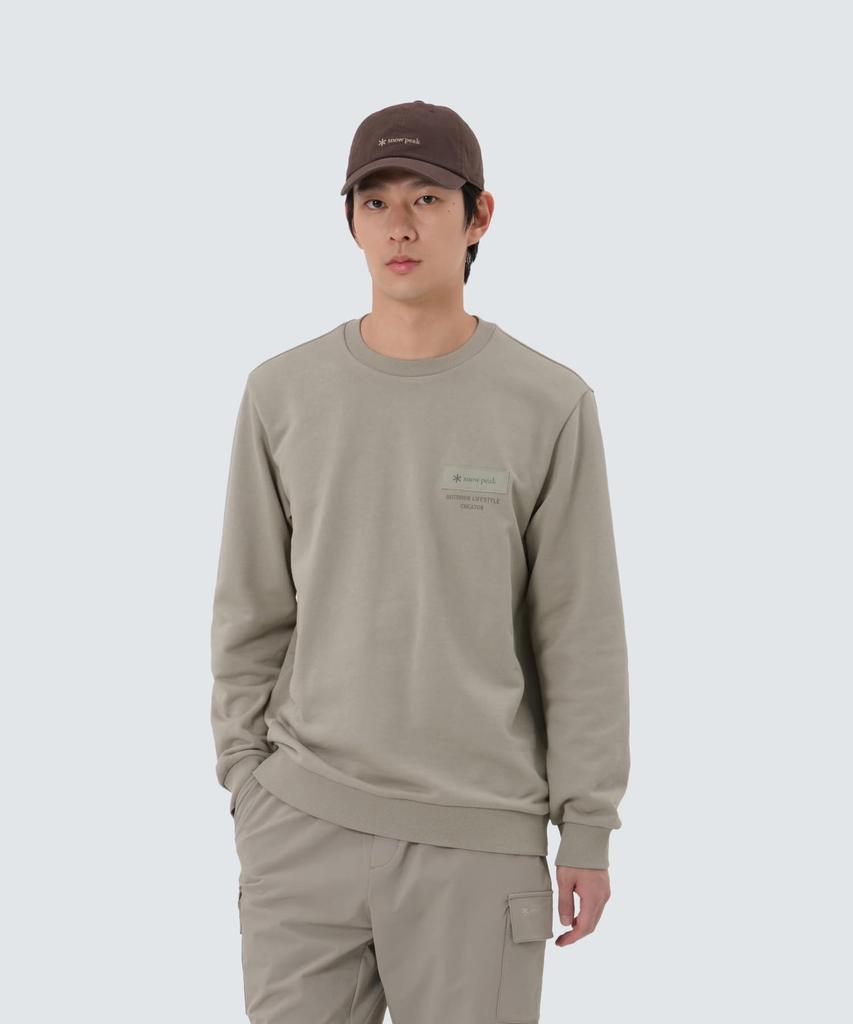 Snow Peak Woven Patch Sweatshirt and FOG GREY XL GS-S25FMFHT24, Men's Women's