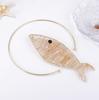 Mode übertrieben schlicht Tier Fischförmige Schlüsselbein Kette Legierung Hohl Fisch Anhänger Halsband Damen Vielseitiger Schmuck