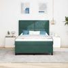 Boxspring Bed with Headboard Dark Green 160 X 200 Cm Velvet