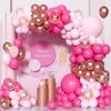 Rose Pink Balloons Garland Pink Rose Gold Balloon Arch Kit Baby Shower Gender Reveal Birthday Party Wedding Valentine Day Decor