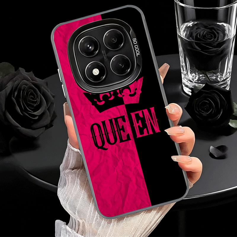 Queen King Couple Theme Soft Phone Case for Xiaomi Redmi Note 13 14 15 Pro Plus 12S 12 11S 11 11T 10S 10 Shockproof Cover Back S