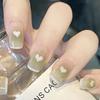 bgy4618ND Vacation DIY Stick-on Nail Tips Stick-on Nail Tips Nail Stickers Artificial Nails 1 Set Mini Heart