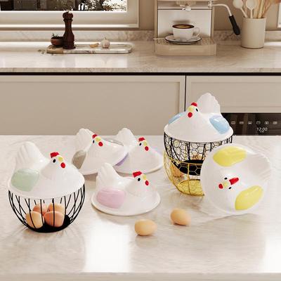 Multi-Purpose Wrought Iron Basket: Egg, Fruit & Vegetable Storage Solution