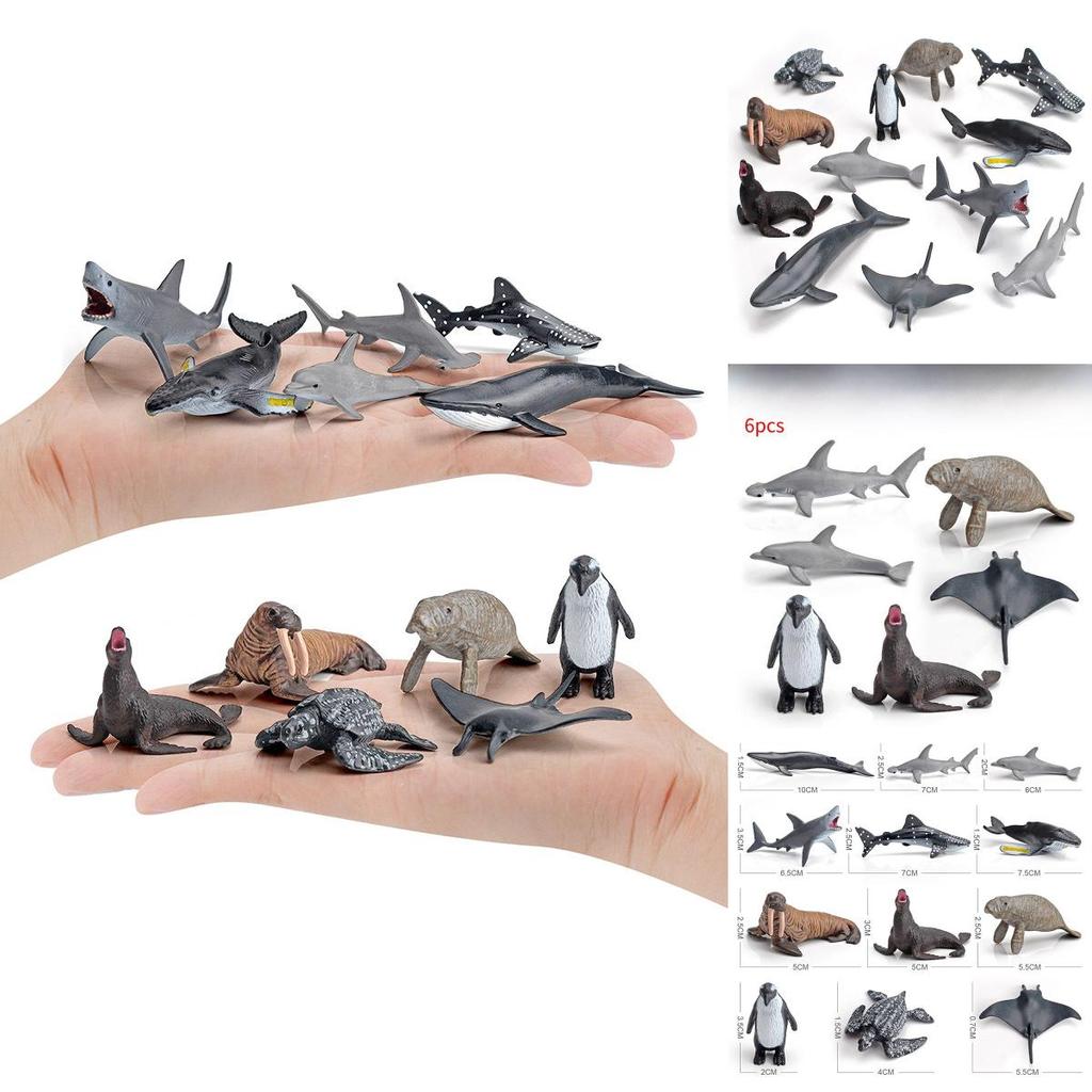 דמויות PVC של יצורי ים עם תצוגה סטטית לחובבי הים ועיצוב אקווריום