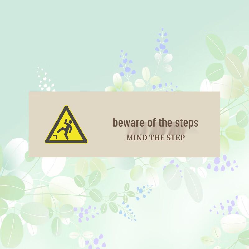 Meixiaoman Stainless Steel Caution Steps Warning Sign