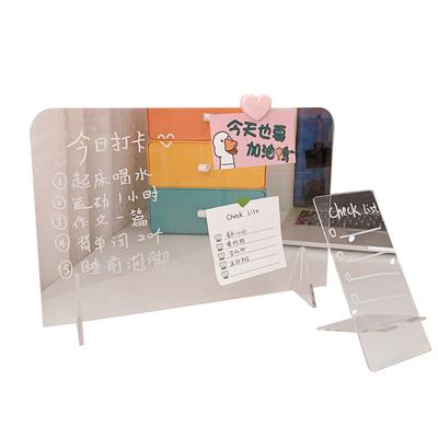 Acrylic Dry Erase Board Creative Transparent Erasable Portable Desktop Memo Tablet for Office