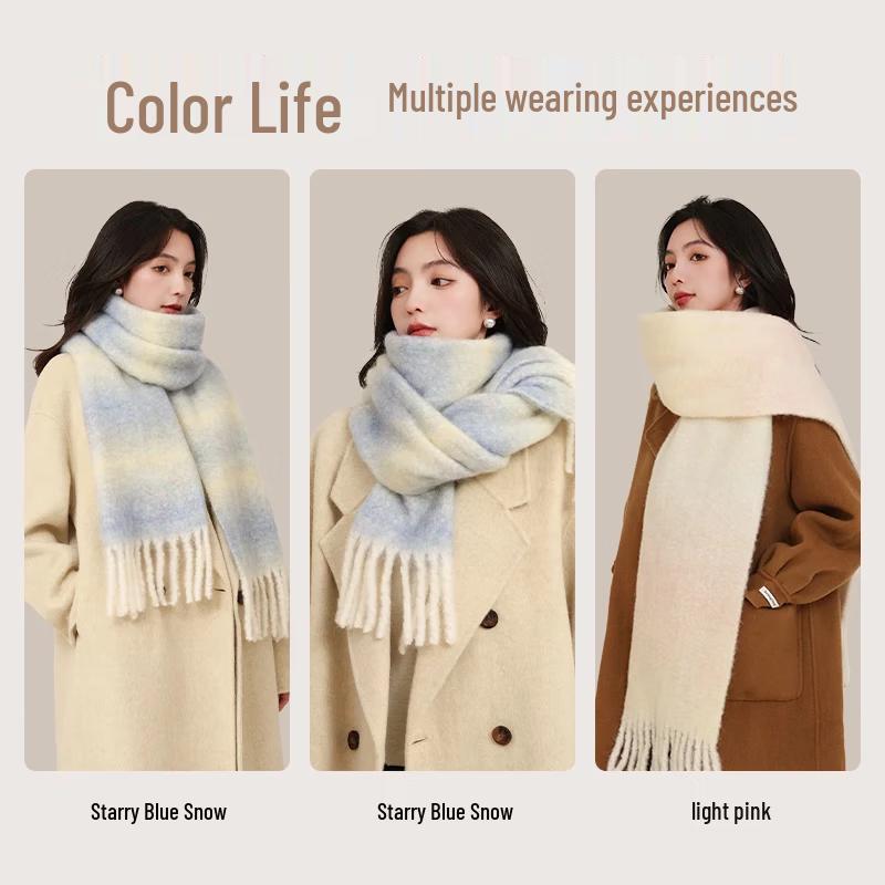 Muerxi Women's Luxury Wool Scarf & Shawl