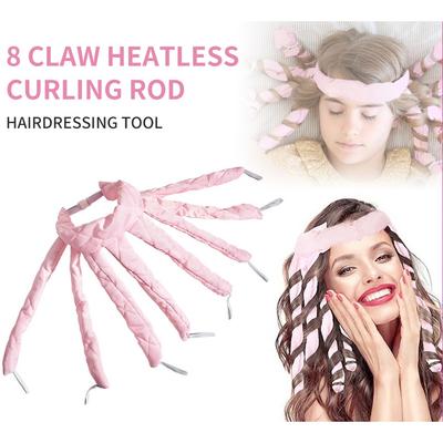 Modelador de Cabelo Preguiçoso Rolos de Cabelo Haste de Modelagem Sem Calor Faixa de Cabelo Sem Calor Fita de Seda Cachos Ondas para Dormir Ferramentas de Modelagem de Cabelo