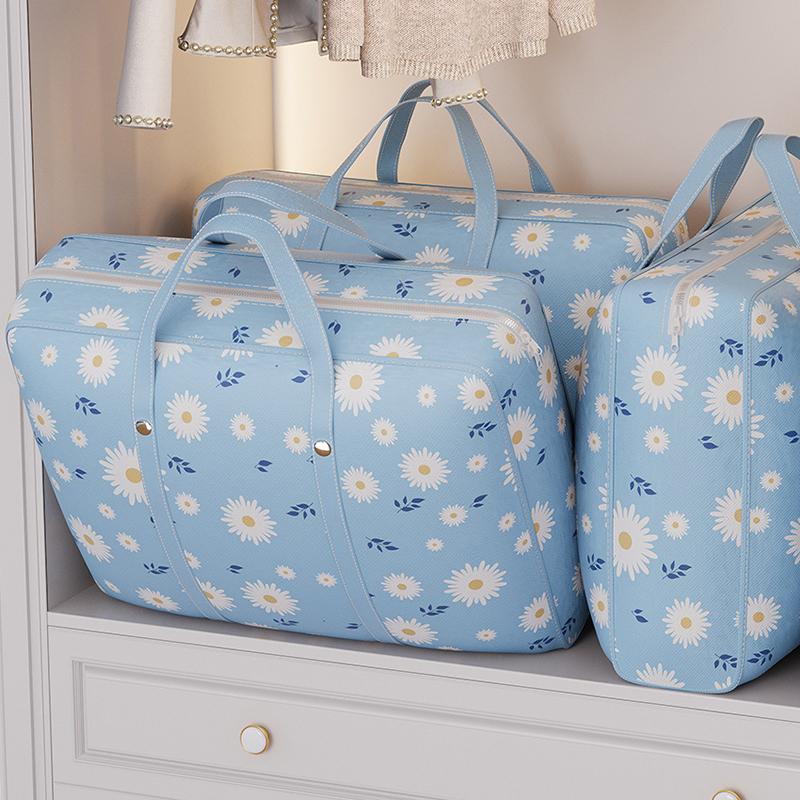Large Quilt Storage Bag Large Capacity Moving Packing Organizer Reusable Laundry Cloth Bins Travel Home Collapsible Storage Solutions
