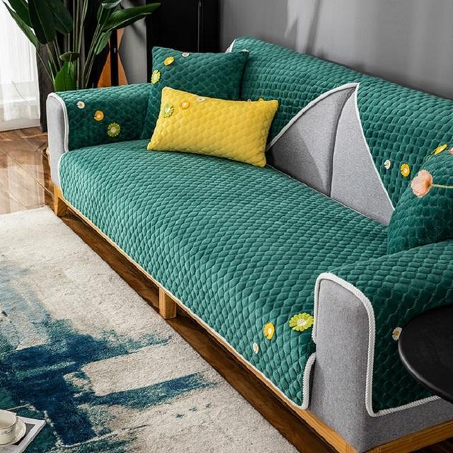 Plush-touch Sofa Cushion Four Seasons General Thickened Sofa Cushion Towel Cover Living Room Decoration Furniture Cushion 1 2 3 4 Seat