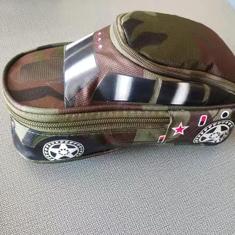 1pc Camouflage Zipper Pencil Case Stationery Organizer Cartoon Pencil Case Car Model Stationery Large Capacity Pencil Case