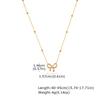 Elegant Double Layer Chain Bowknot Charms Necklace for Women, Stainless Steel Y-shaped Thin Link Necklace, Fashion Jewelry Gifts