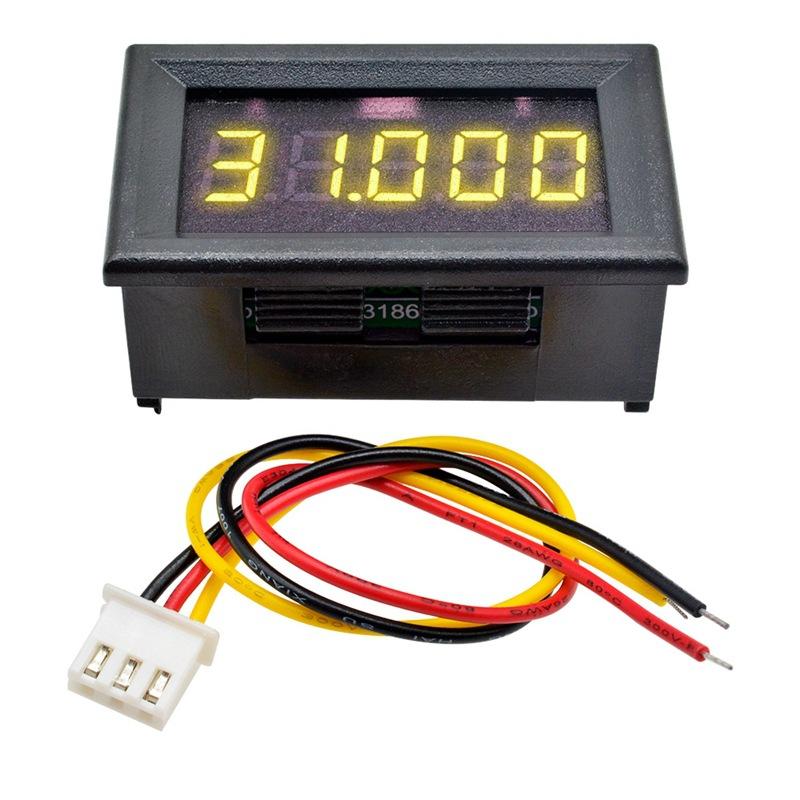 DC Digital Voltmeter with 5 Digit LED Display 0 33V and Three Wire Connection for Voltage Measurement and Testing