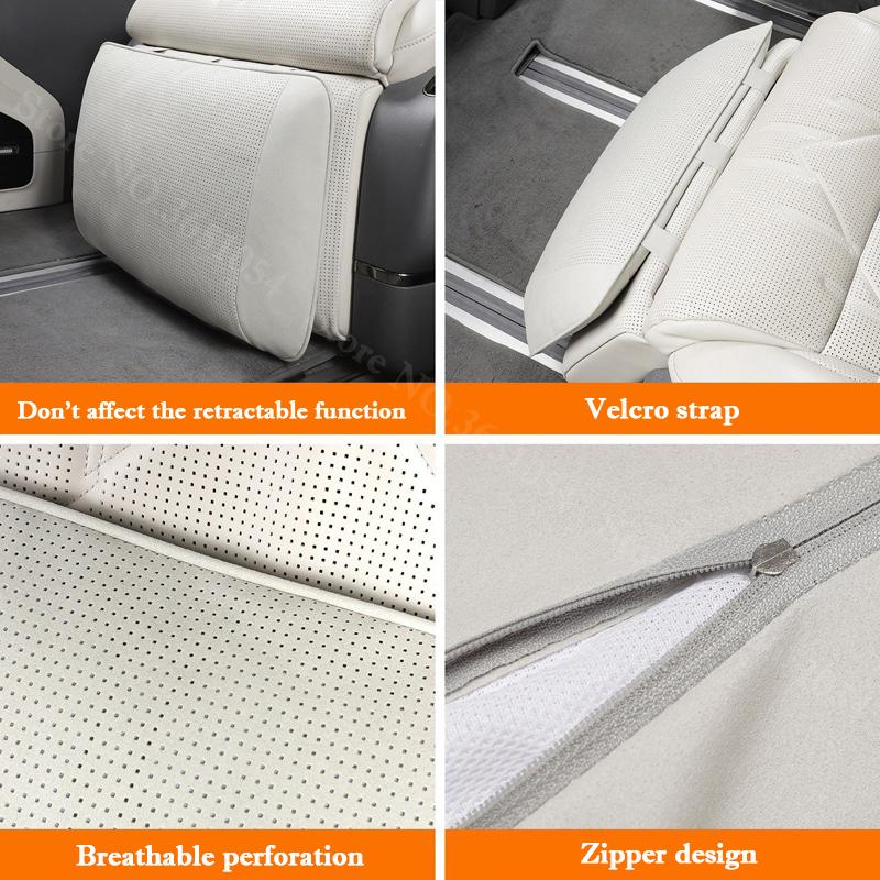 For Zeekr 009 Leather Neck Pillow Leg Rest Support Pillows Memory Foam Lumbar Support Cushion Headrest Car Interior Accessories