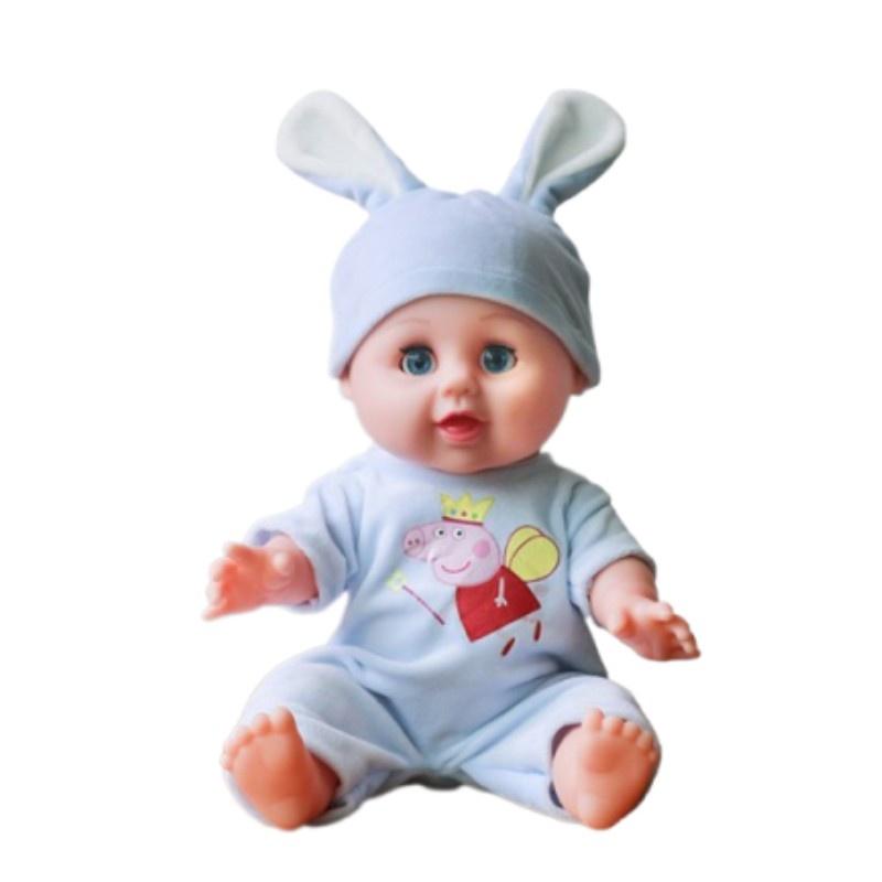 Q Dolls 30cm Reborn Baby Doll Blinking Girl Toy With Realistic Features