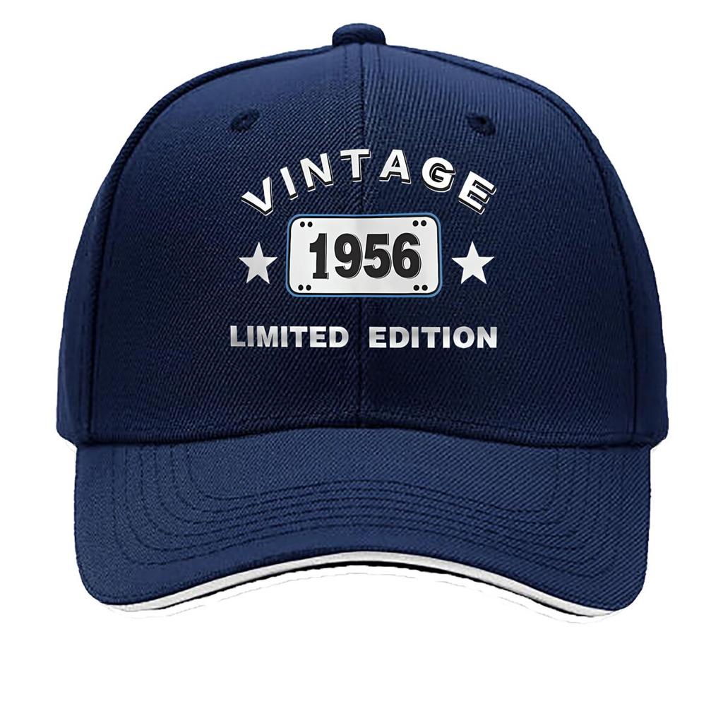 Vintage 1956 Retro Art Hip Hop Hat Fashion Outdoor Sports Sandwich Baseball Cap