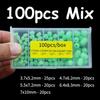 100pcs Green Saltwater Fishing Cylindrical Soft Rubber Luminous Beads Glowing Stopper Fishing Hook Lure Accessories
