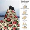 1pc Floral Butterfly Lightweight Flannel Blanket, Comfortable and Warm Blanket, for Office and Camping Sofa Bed, Livingroom199