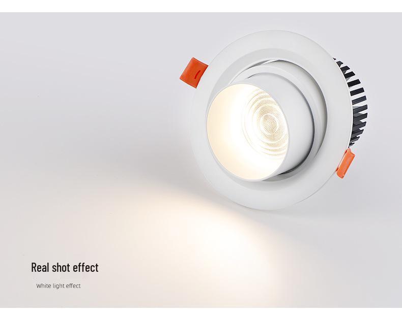 LED Zoomable Recessed Ceiling Spotlight with Gooseneck for Living Room