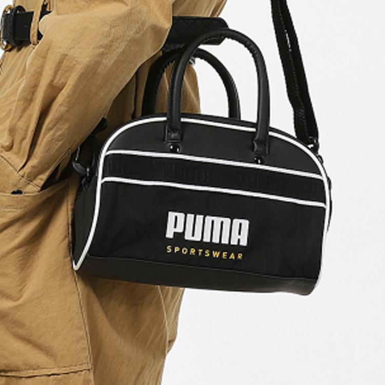 PUMA Polyurethane One Shoulder Handbag Unisex Black 078457-01