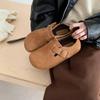 Leather velvet casual lazy comfortable versatile casual all-inclusive Birkenstocks women