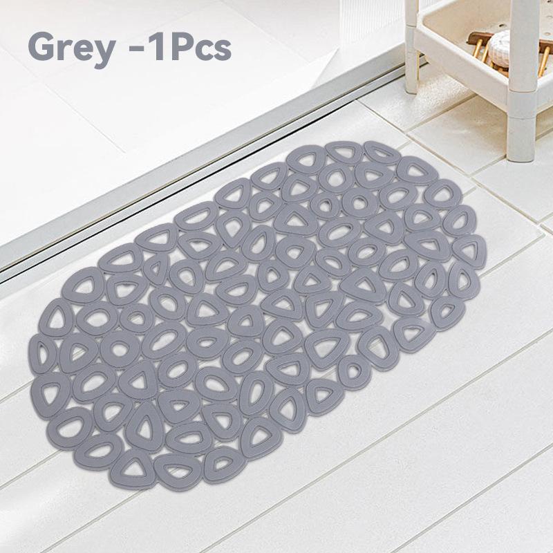 

1 шт. ПВХ нескользящий коврик для ванной, быстросохнущий массажер для ног, водонепроницаемый коврик для душа с присоской, мягкий и удобный коврик для ванной 65x33cm