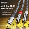 USB C To 2RCA Stereo Cable Y Splitter Adapter Audio Cable Hi-Fi Sound RCA Stereo Connector for Cell Phone MP3 Specker LaptopGood Product
