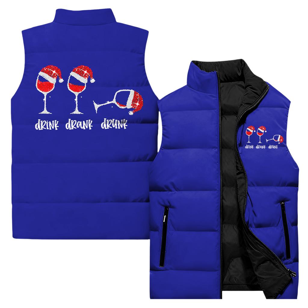 Ladies' Casual And Fashionable Sleeveless Vest Christmas Printed Cotton Jacket