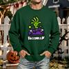 Men's Halloween Printed Long Sleeve T-Shirt Unisex Crewneck Casual Sports Top